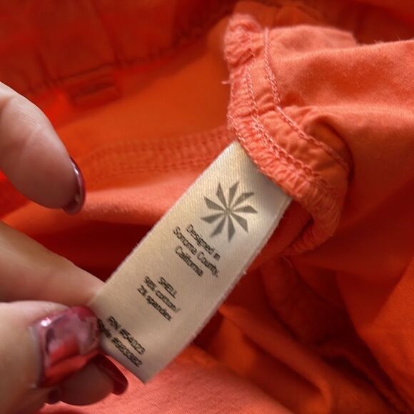 Athleta Pica 4" Corduroy Shorts Women’s  Light Coral Sunset Drawstring Size 6 - Picture 3 of 3